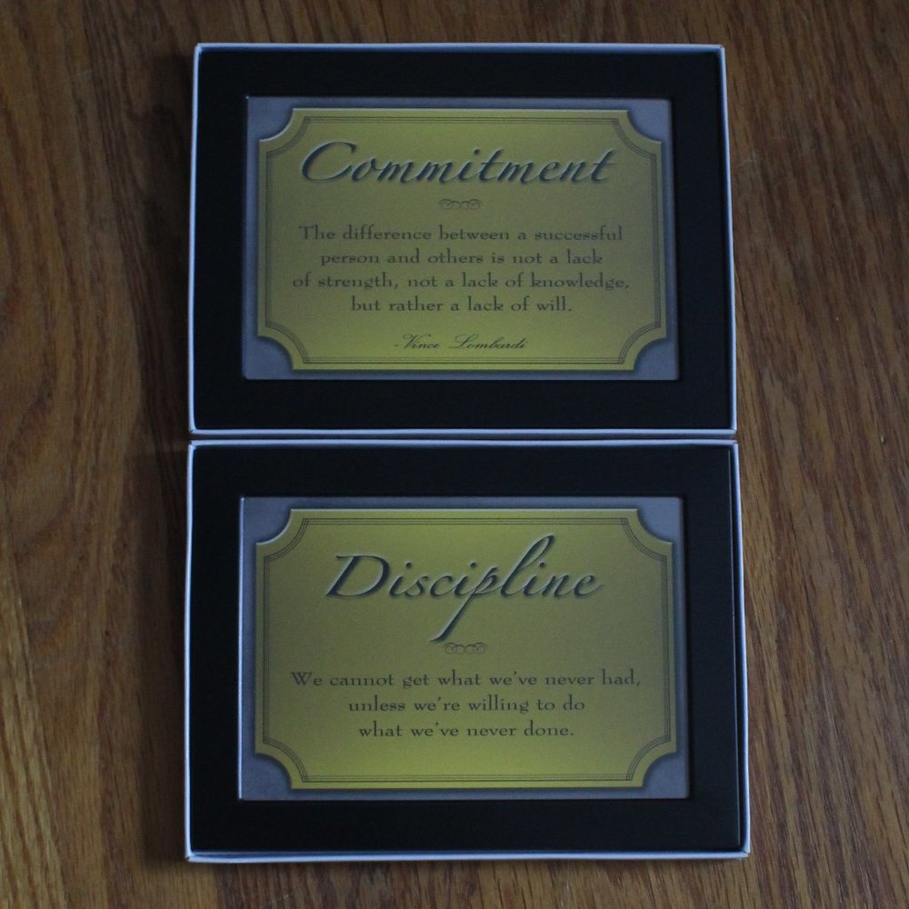 Pair of Unknown Brand Inspirational Plaques